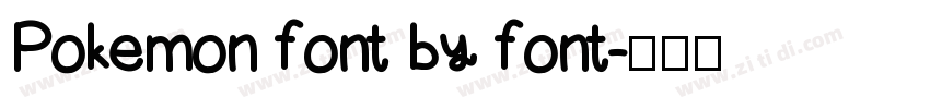Pokemon font by font字体转换